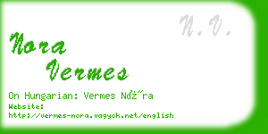 nora vermes business card